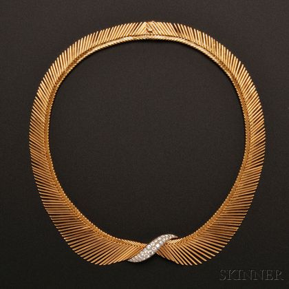 18kt Gold and Diamond "Angel Hair" Necklace, Van Cleef & Arpels