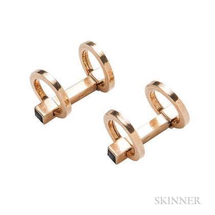Pair of 18kt Gold Cuff Links