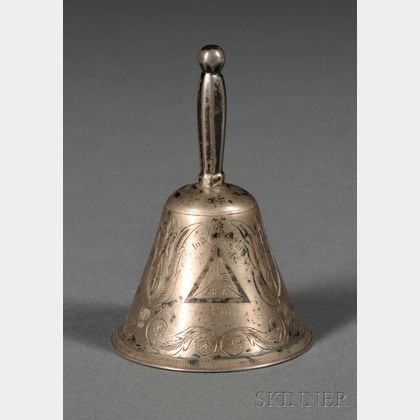Small Silver Bell with Engraved Memorial