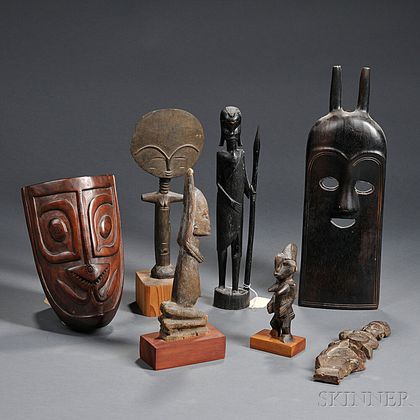 Seven Ethnic Wood Carvings