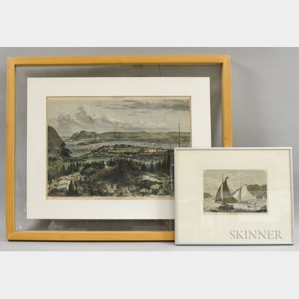 Two Framed Harper's Weekly Colored Lithographs