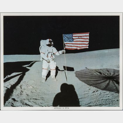 Apollo 14, Alan Shepard and the American Flag, EVA 1, February 1971.