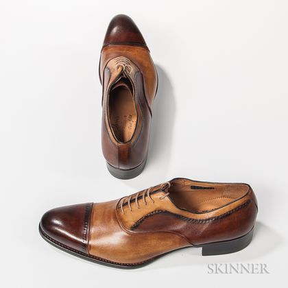 Pair of Two-tone Harris Leather Shoes