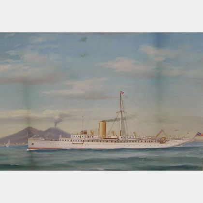 Portrait of a Yacht Steamer at Naples