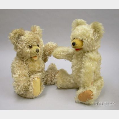 Two Curly Mohair Teddy Bears