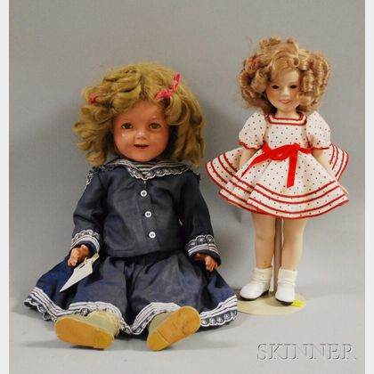 Ideal Shirley Temple Composition Doll and Bisque Shirley Doll