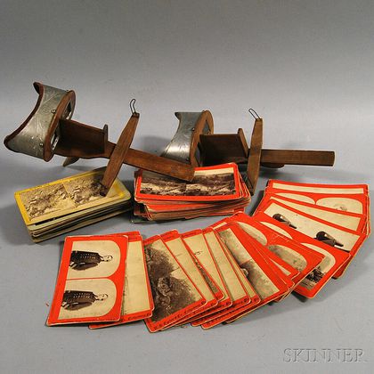 Group of Stereoview Cards and Two Stereo Viewers