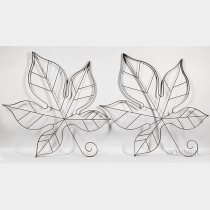 Two Maple Leaf Wall Sculptures 