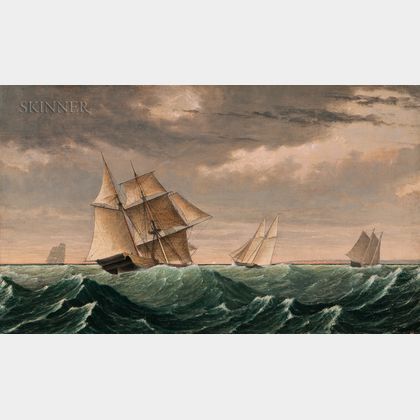 Fitz Henry Lane (Massachusetts, 1804-1865) Vessel Returning from Surinam