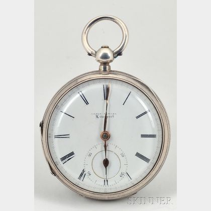 Silver Consular Case Single Roller Lever Watch by Lewis Samuel