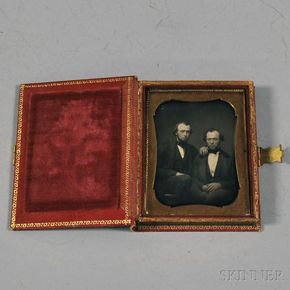Quarter-plate Daguerreotype Portrait of Two Brothers