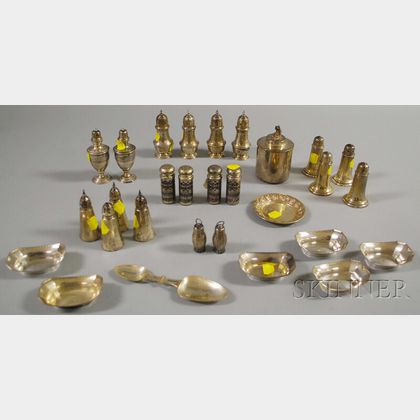 Assorted Group of Small Mostly Sterling Silver Tableware