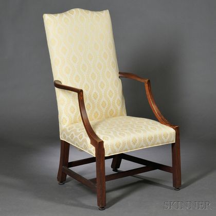 Federal Mahogany Inlaid Lolling Chair