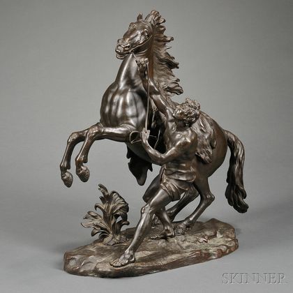 After Guillaume Coustou (French, 1677-1746) Bronze Figure of a Marly Horse