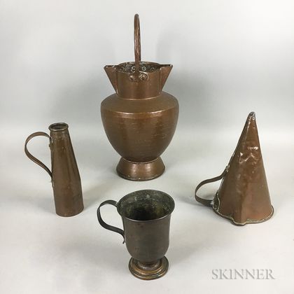Four Early Copper Vessels