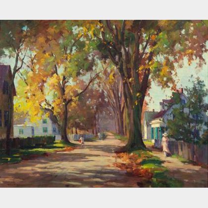 Marian Parkhurst Webber Waitt Sloane (American, 1876-1954) A Village Street