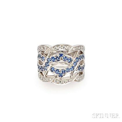 18kt White Gold, Sapphire, and Diamond Ring, Stephen Webster