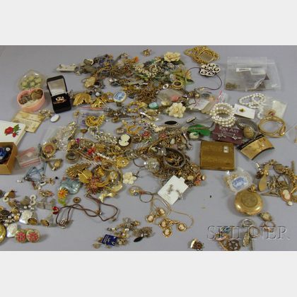 Lot of Costume Jewelry and Assorted Miscellany. 