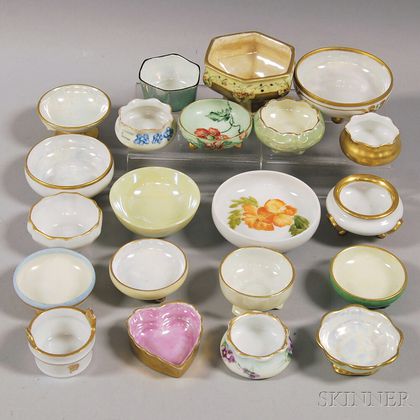 Twenty-one Mostly Royal Austria Porcelain Salts