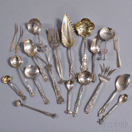 Group of Mostly Sterling Silver Serving pieces