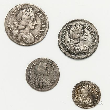 Charles II Four-coin Maundy Set