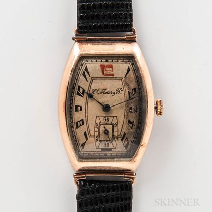 H. Moser & Company Rose Gold Oversize Wristwatch