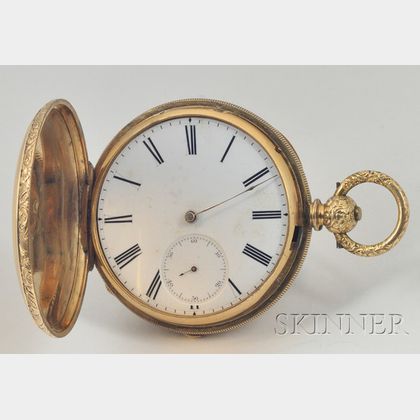 9K Gold Watch by Thos. Russell & Son and a Gilt Metal Hunter Case by Als. Elniger