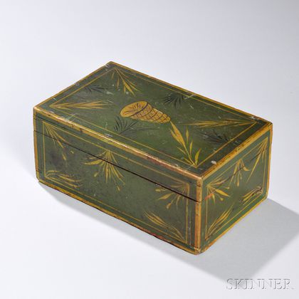 Small Paint-decorated Pine Box