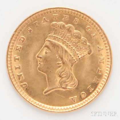 1857 $1 Gold Coin