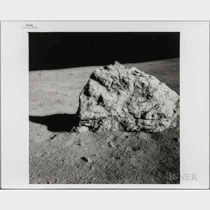 Apollo 14, EVA, Photograph of a Large Boulder.