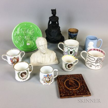 Twelve Commemorative Ceramic Items