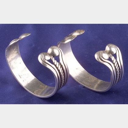 Pair of Sterling Silver Cuff Bangles, Spratling, Taxco