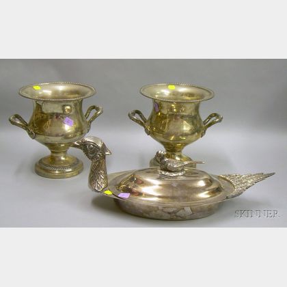 Three Silver Plated Serving Pieces
