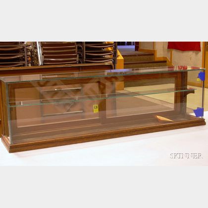 Glass Counter Display Case by Joslin Showcase Co., Boston, 14 x 46 in. Please note: Additiona lot. 