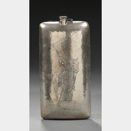 Arts & Crafts Sterling Flask