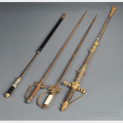 Three Swords and a Sword Cane