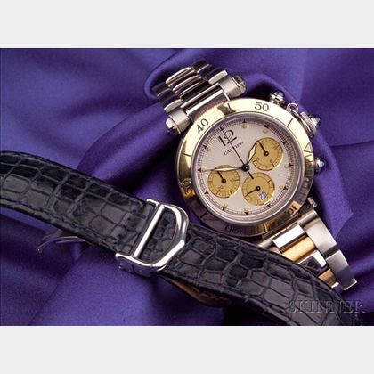 Gentleman's Chronograph "Pasha" Wristwatch, Cartier