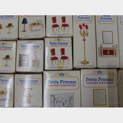 Large Group of Petite Princess and Other Dollhouse Furniture