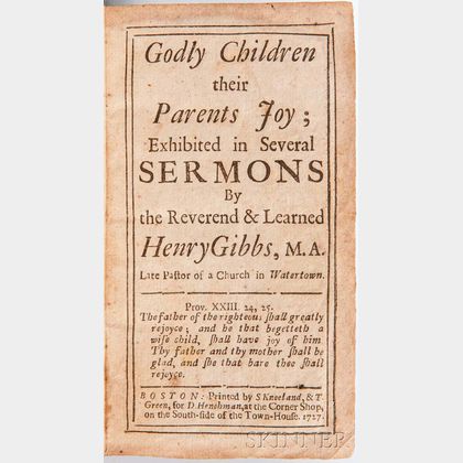 Gibbs, Henry (1668-1723) Goldy Children their Parents Joy.