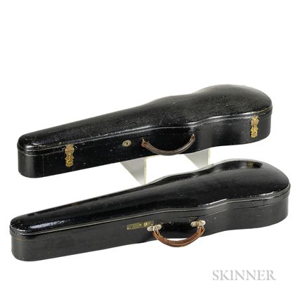 Two Lacquered Violin Cases