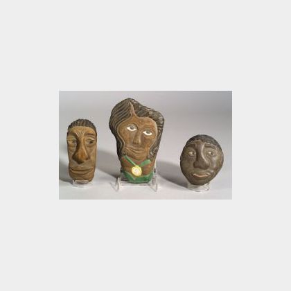 Three David Marshall Carved Stone Figures