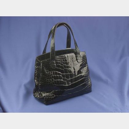 Black Alligator Hand Bag, Judith Leiber