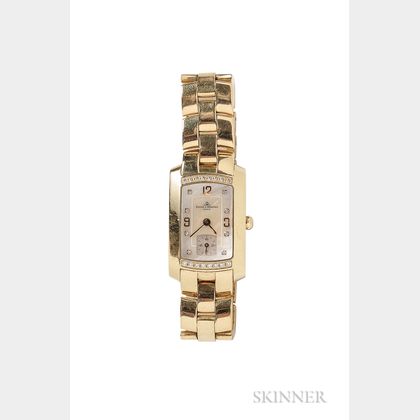 Lady's 18kt Gold and Diamond Wristwatch, Baume & Mercier
