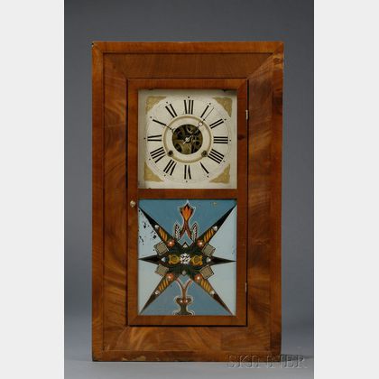 Mahogany Beveled Shelf Clock by William S. Johnson
