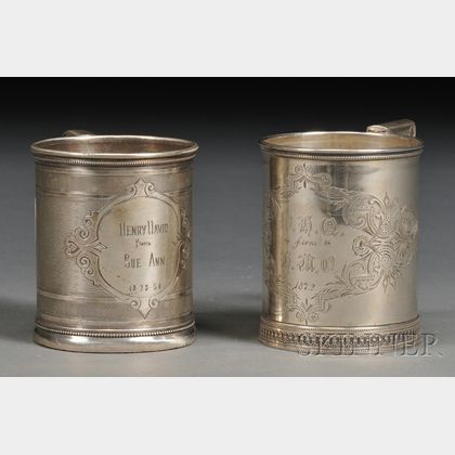 Two Gorham Silver Mugs