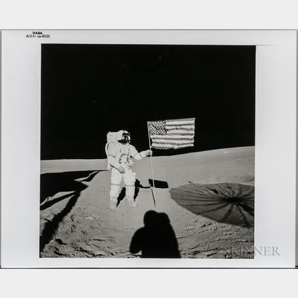 Apollo 14, Alan Shepard and the American Flag on the Moon, February 5, 1971.