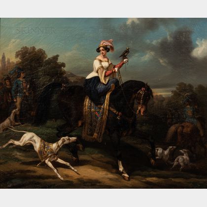 Noël-Dieudonné Finart (1797-1852) Scène de chasse au faucon (The Falcon Hunt)