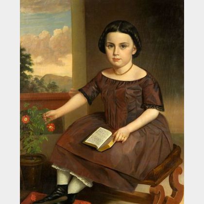 Attributed to Samuel Miller (Charlestown, Massachusetts, 1807-1853) Portrait of Phoebe Frances Ricker in Her Youth.