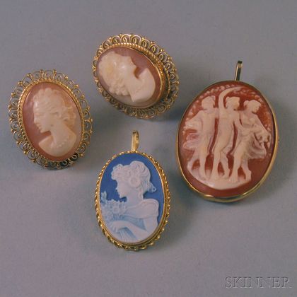 Small Group of Cameo Jewelry