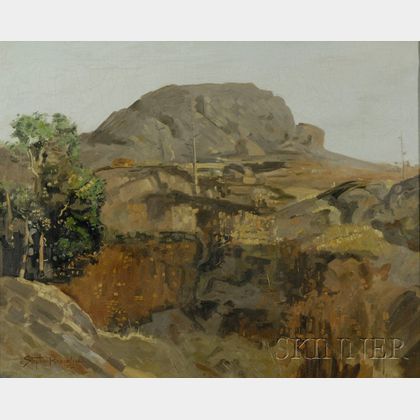 Stephen Alfred Bransgrove (Australian, b. 1900) Landscape, Possibly Ayers Rock, Australia